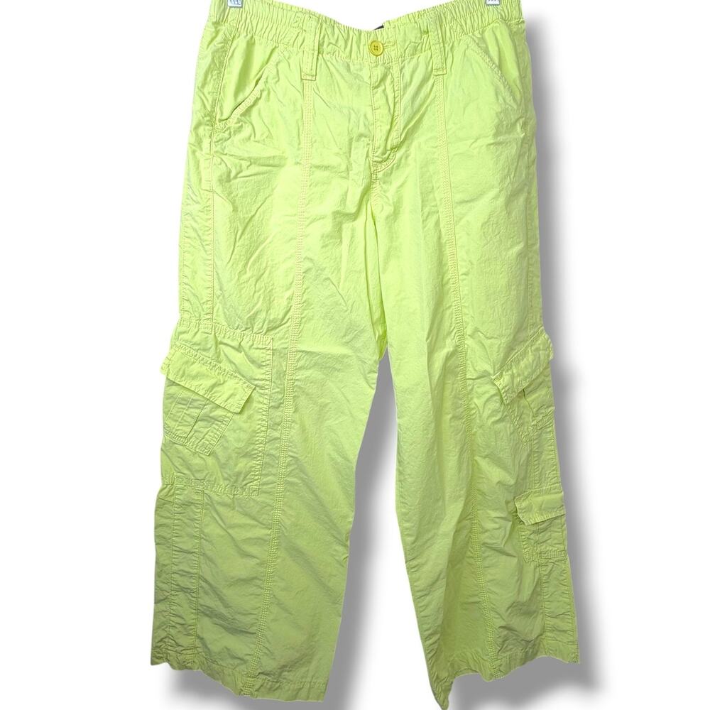 BDG Urban Outfitters NWOT Lime Y2K Low Rise Baggy Wide Leg Cotton Cargo Pant - Picture 5 of 11